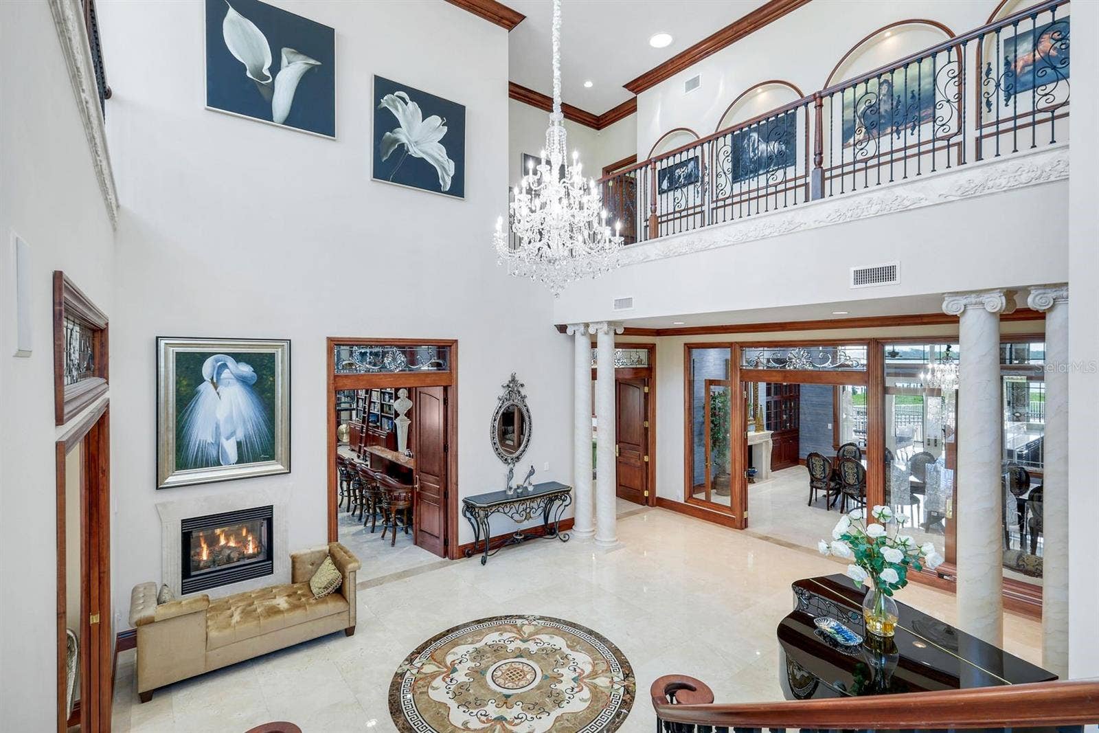 7159 MANASOTA KEY ROAD, Englewood, FL 34223 view of foyer to upstairs