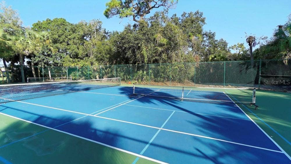 Players of all levels are welcome at the pickleball courts - fun!