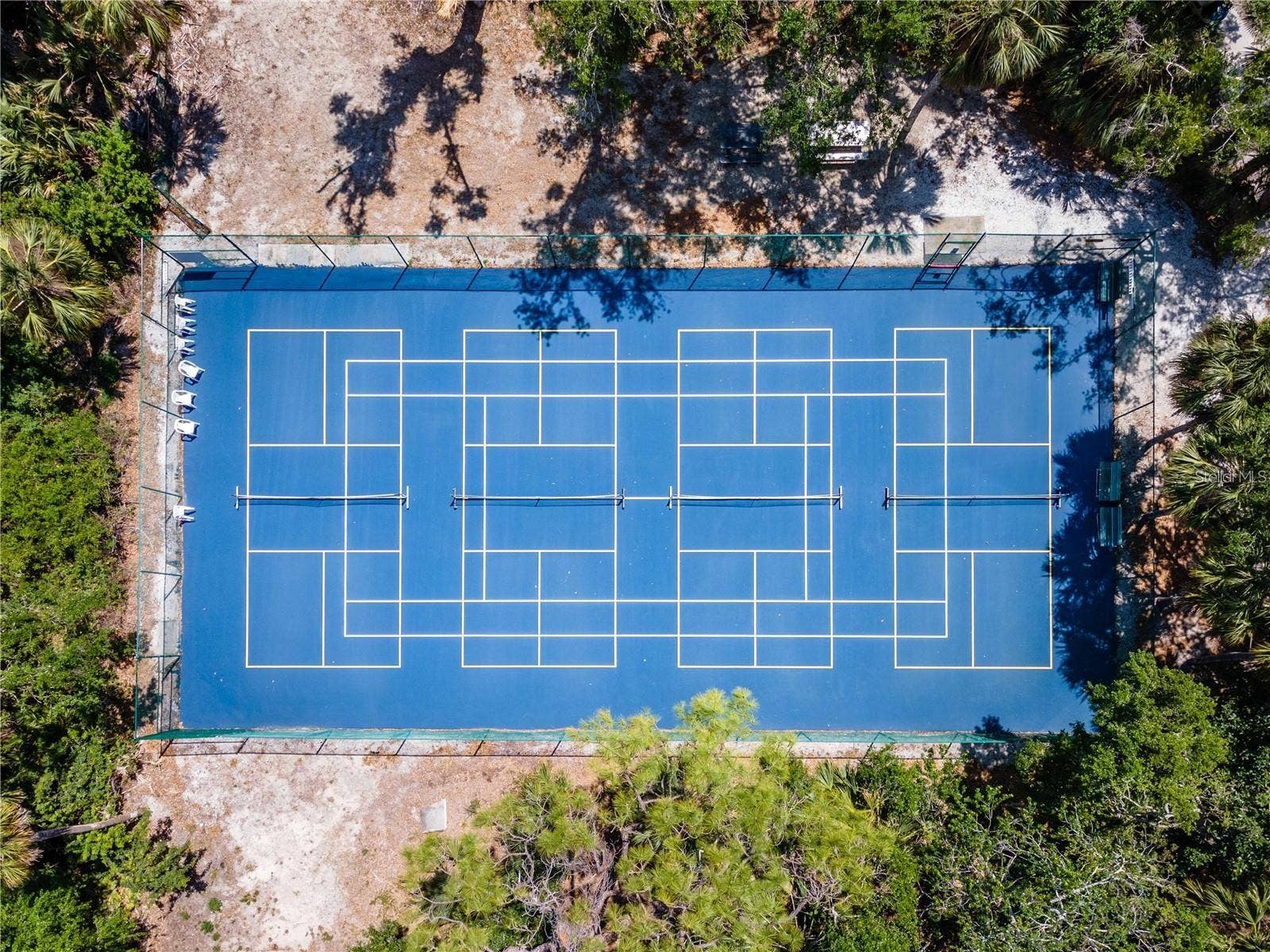 Pick up a game of pickleball on the nearby courts.