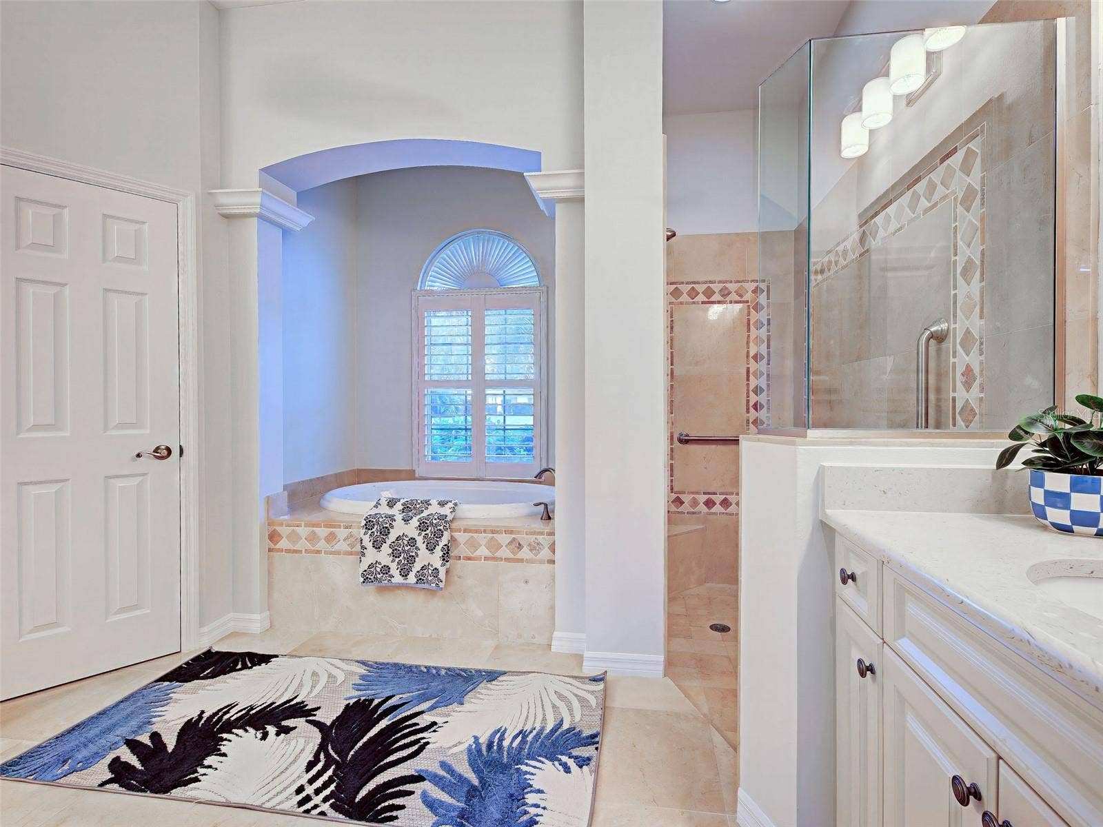 Soak away any cares you may have in the garden tub.