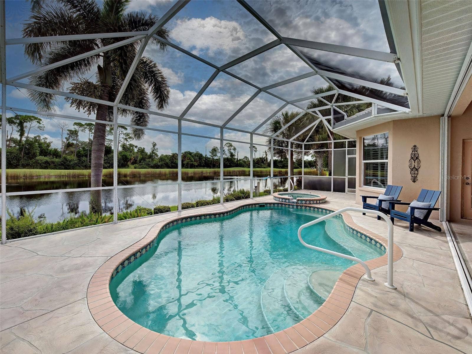 Float or relax in your private, heated pool with tranquil lake, golf and preserve views.