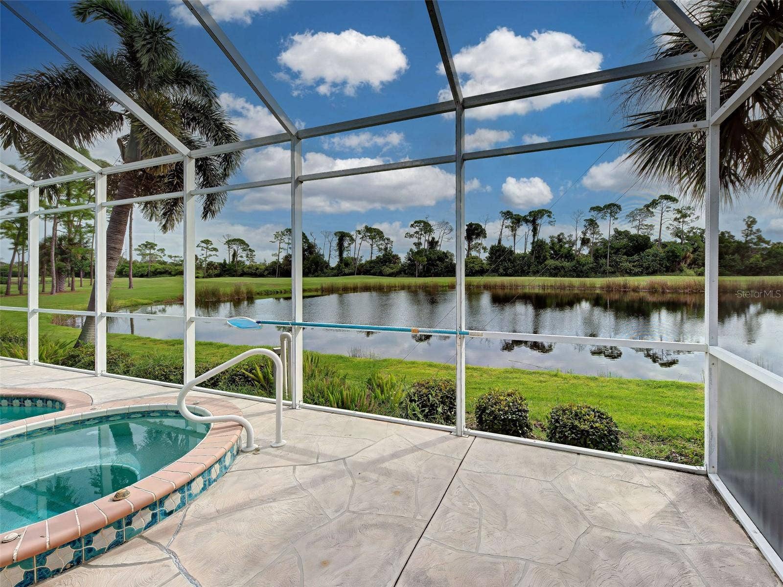 Spacious lanai has plenty of space for lounge chairs or table to dine under the stars.