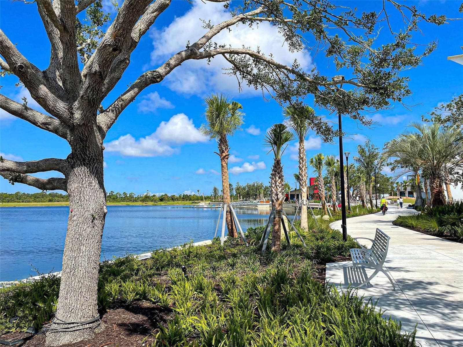 Relax by, hike around or kayak on the 80-acre Wellen Park lake.
