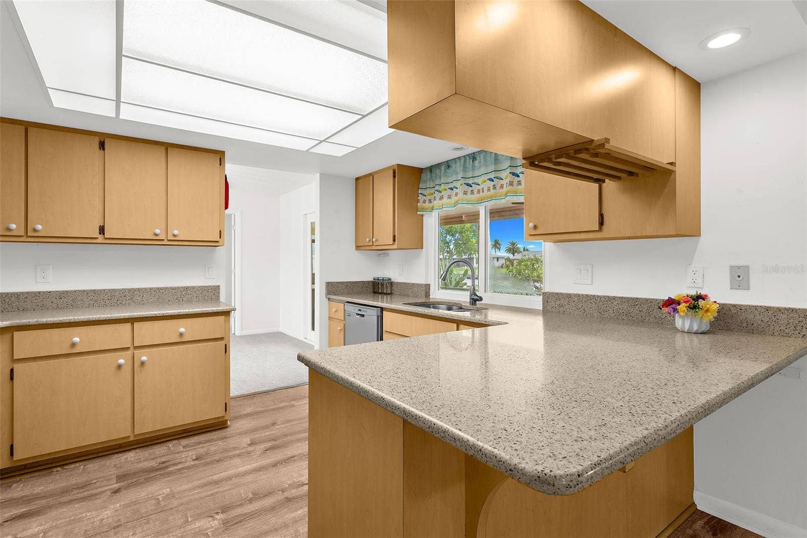 Kitchen view 3  Corian countertops