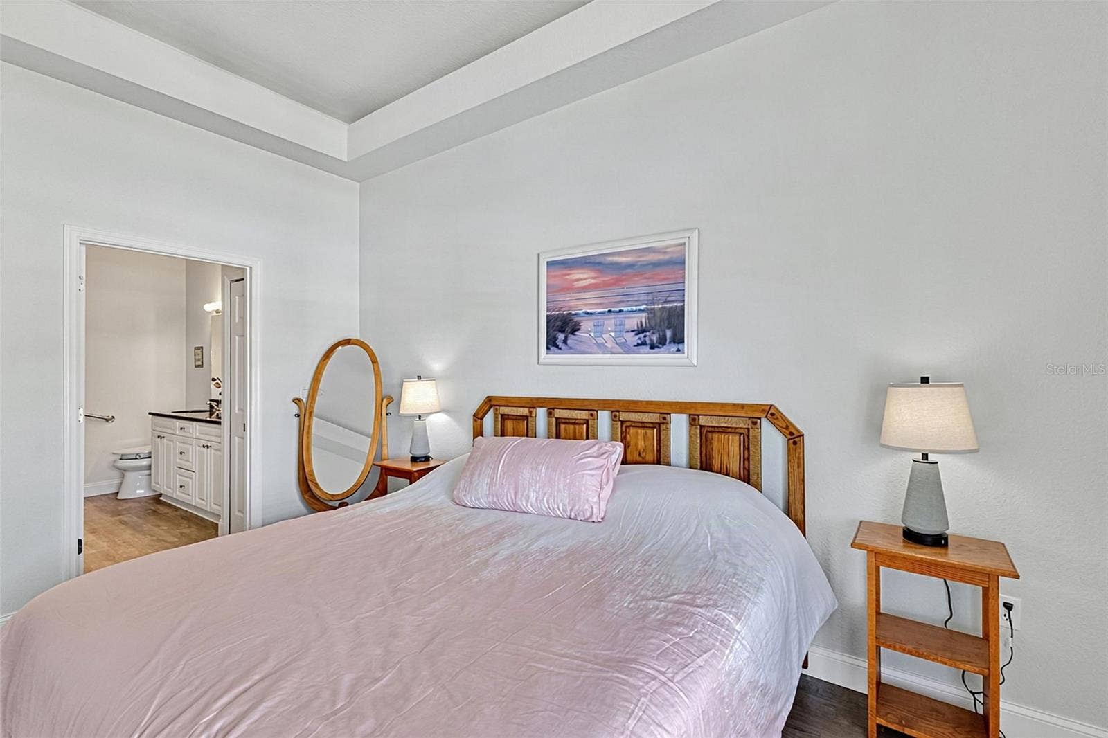 101 NATURES WAY, #1307, Rotonda West, FL 33947 Primary bedroom looking into ensuite bath