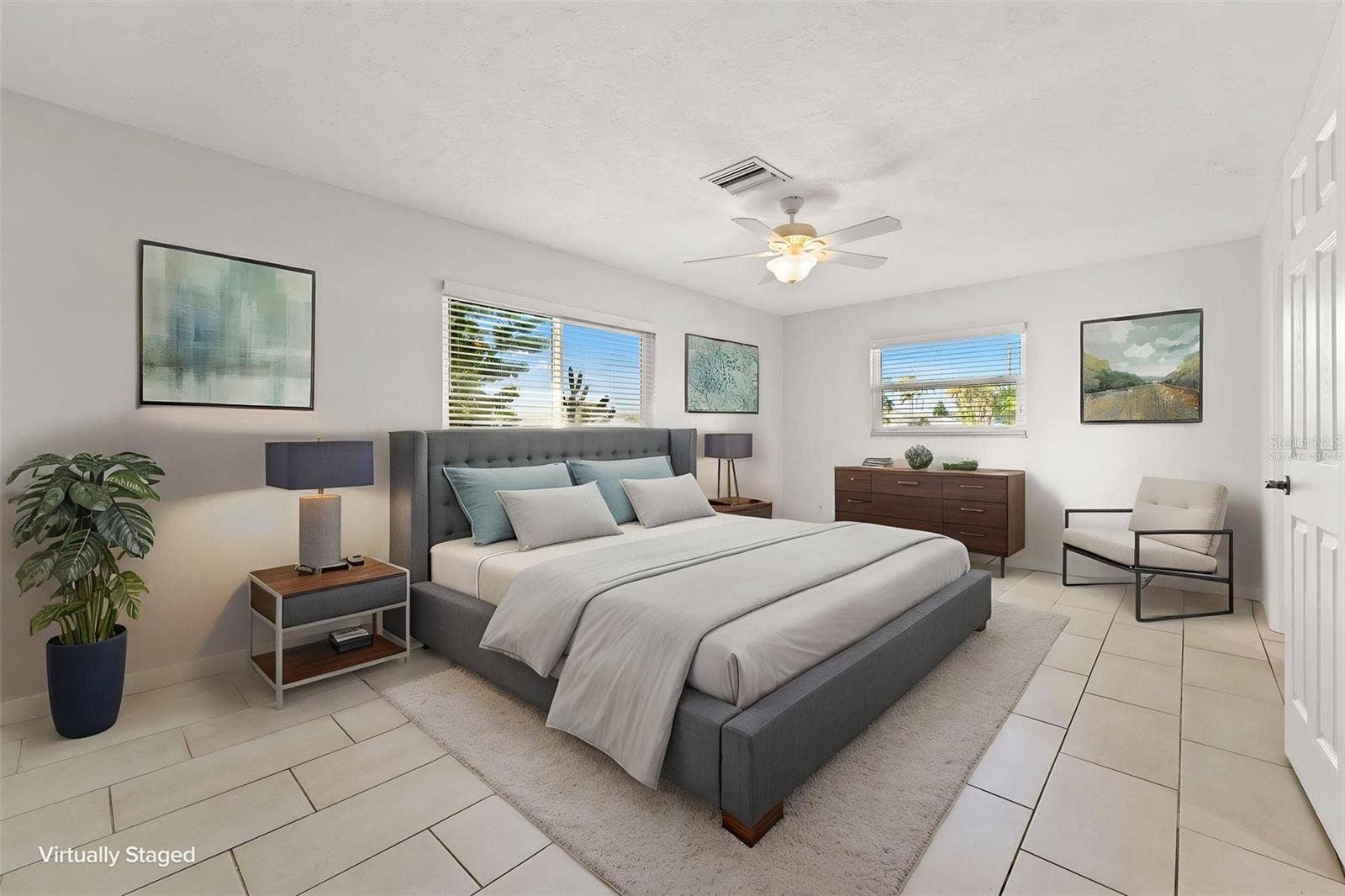 512 GLEN OAK ROAD, Venice, FL 34293 Virtually staged primary bedroom