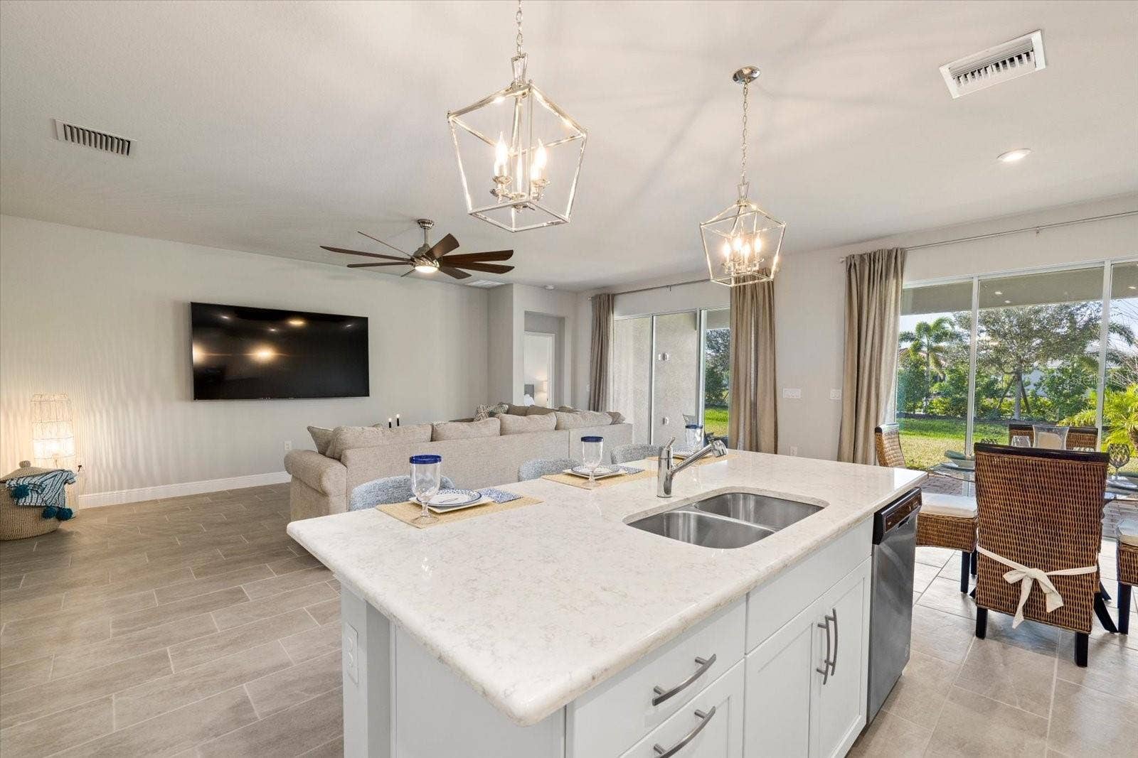 11925 BOHEMIAN PLACE, Venice, FL 34293 Kitchen looking into Living area and Dining Room