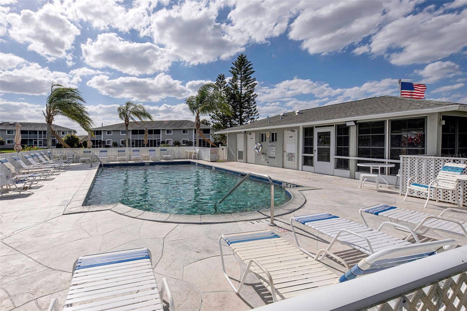 Newly resurfaced pool