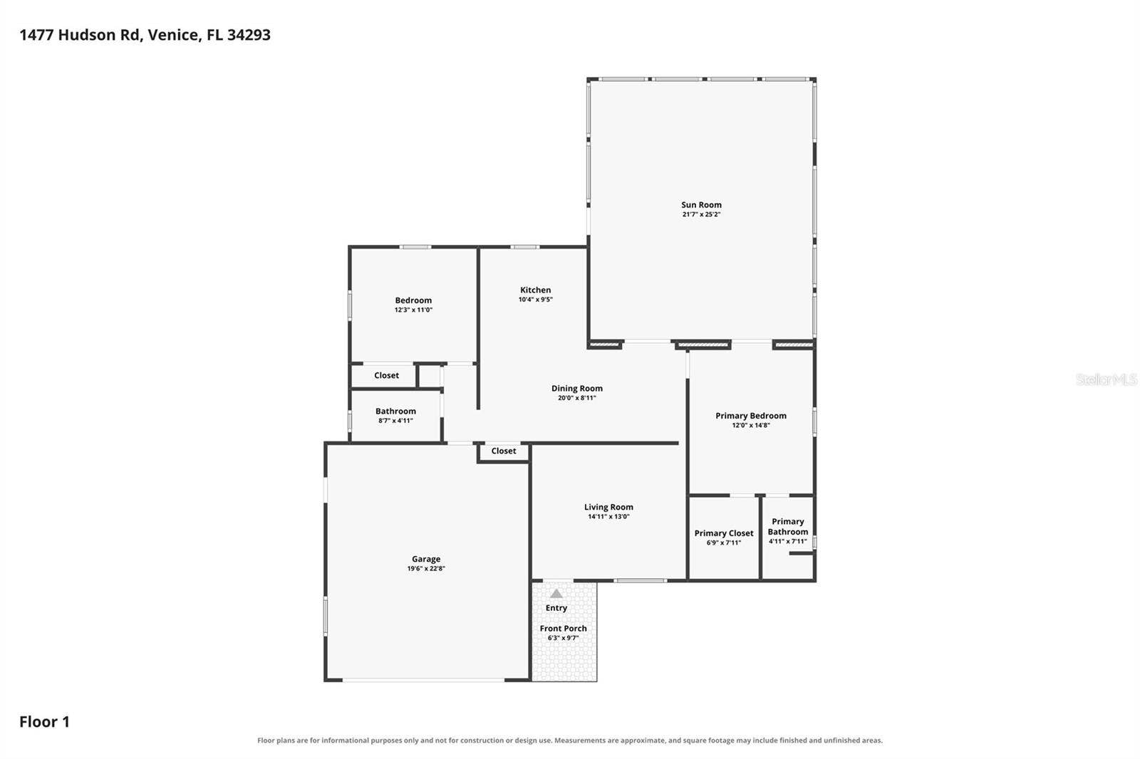 1477 HUDSON ROAD, Venice, FL 34293 Floorplan
