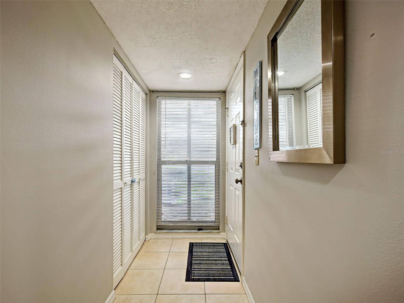 Front door with a nice size closet