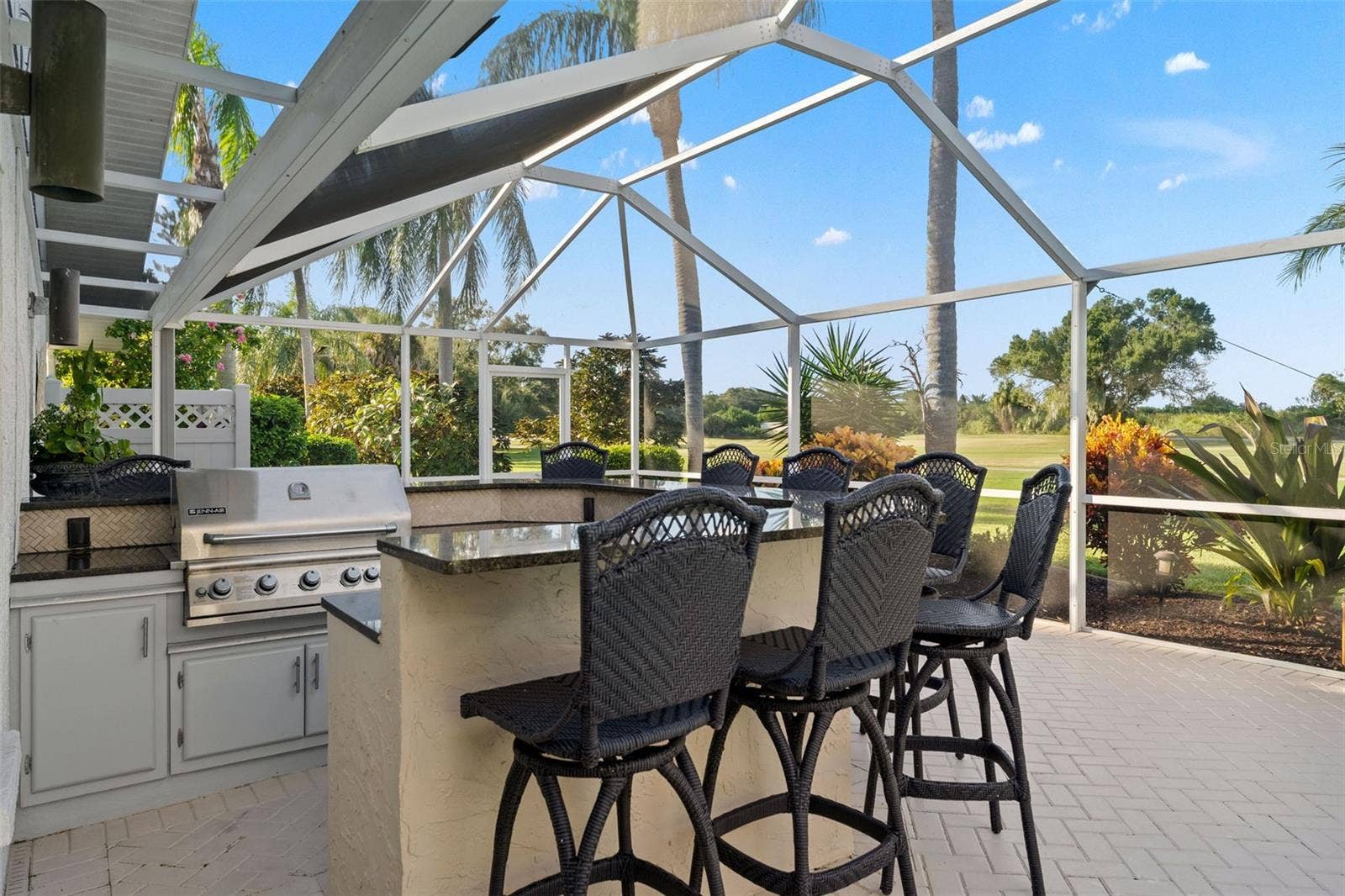 966 N DORAL LANE, Venice, FL 34293 Outdoor bar with granite countertop