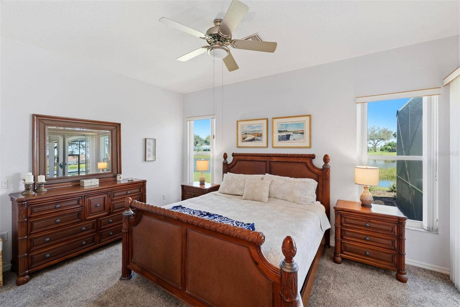 687 LAKESCENE DRIVE, Venice, FL 34293 Primary bedroom with water views