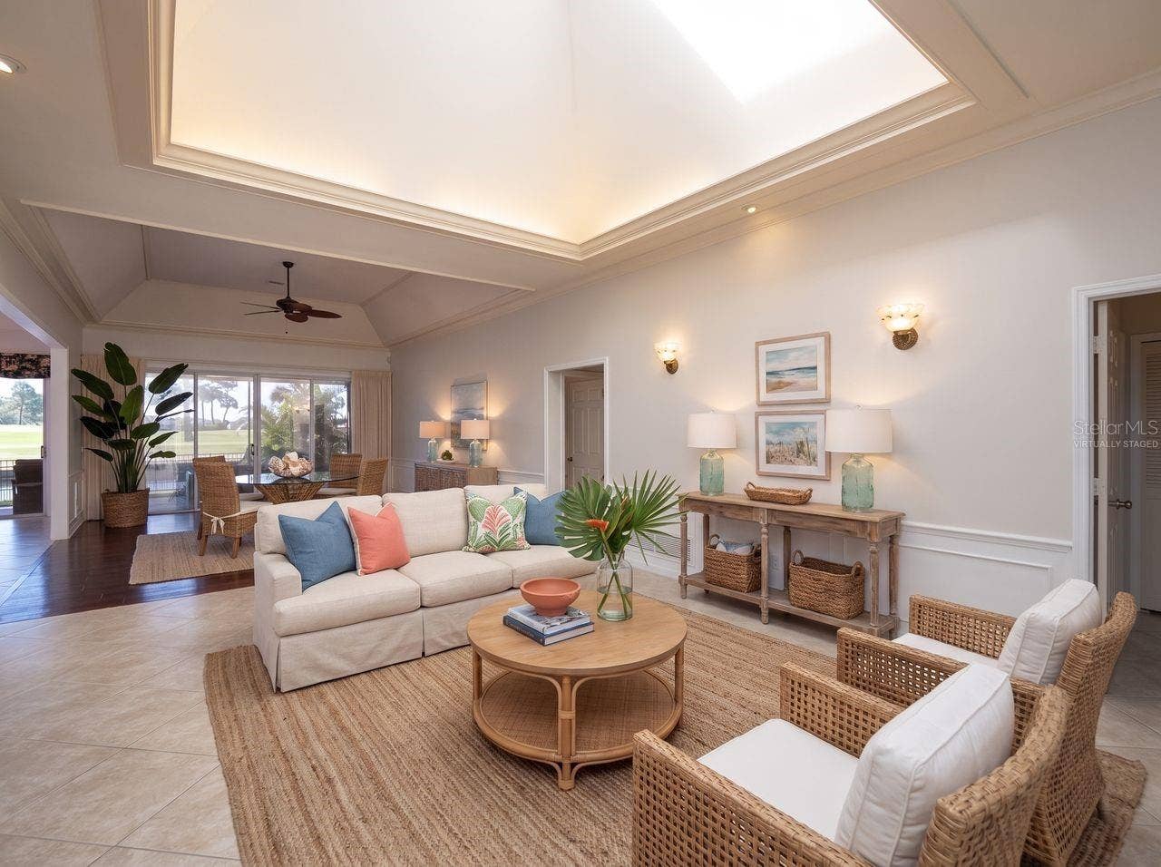 71 CAYMAN ISLES BOULEVARD, Englewood, FL 34223 Virtually staged living room