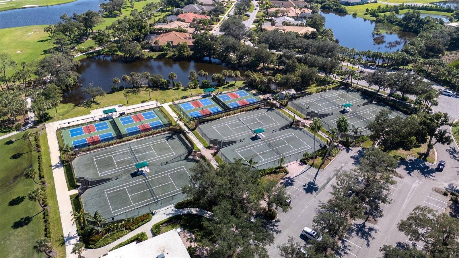 71 CAYMAN ISLES BOULEVARD, Englewood, FL 34223 aerial of tennis and pickleball