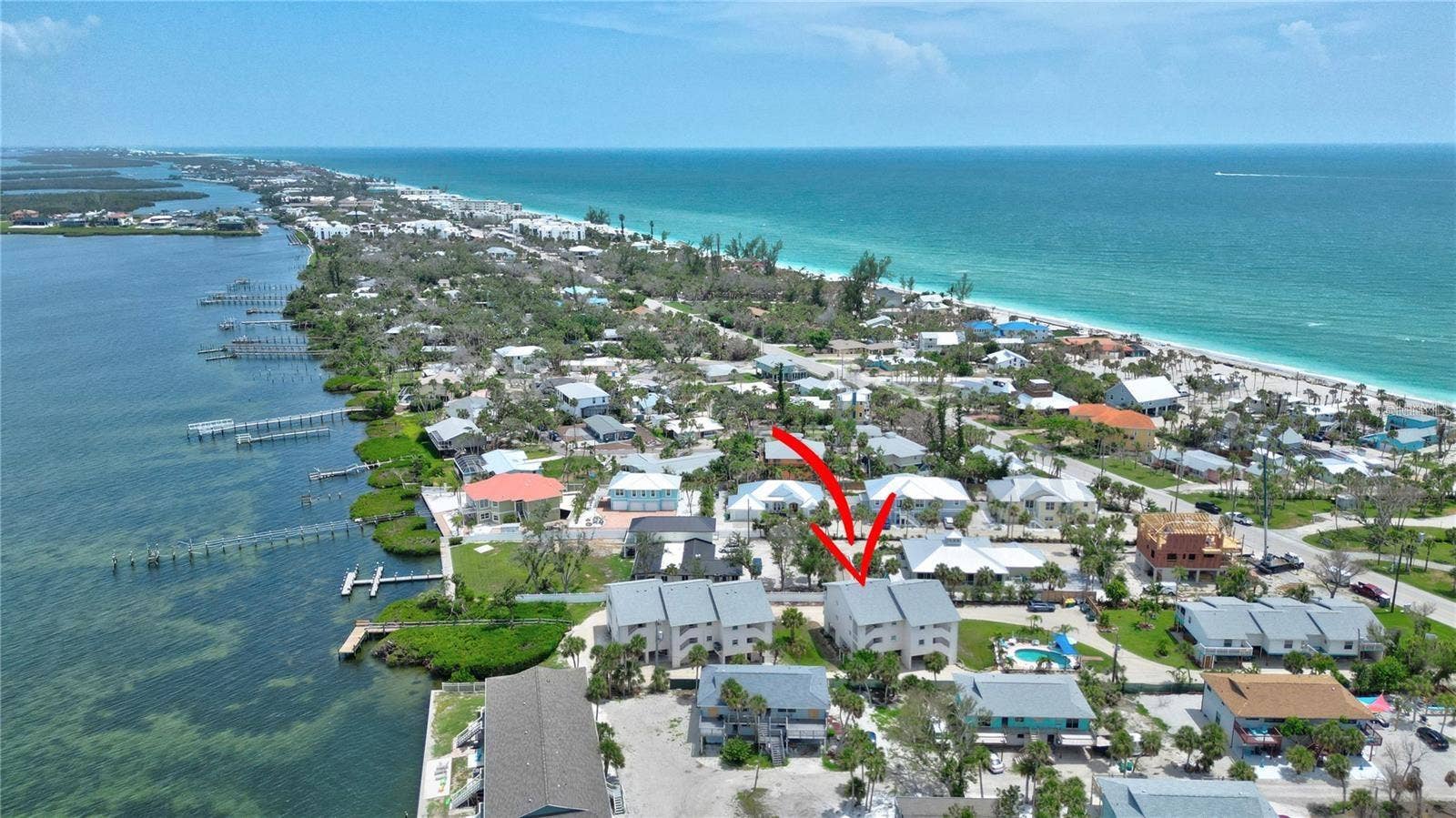 5031 N BEACH ROAD, #118, Englewood, FL 34223 Aerial View of Condominium