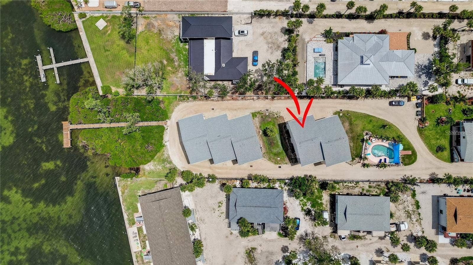 5031 N BEACH ROAD, #118, Englewood, FL 34223 Aerial View of Condominium