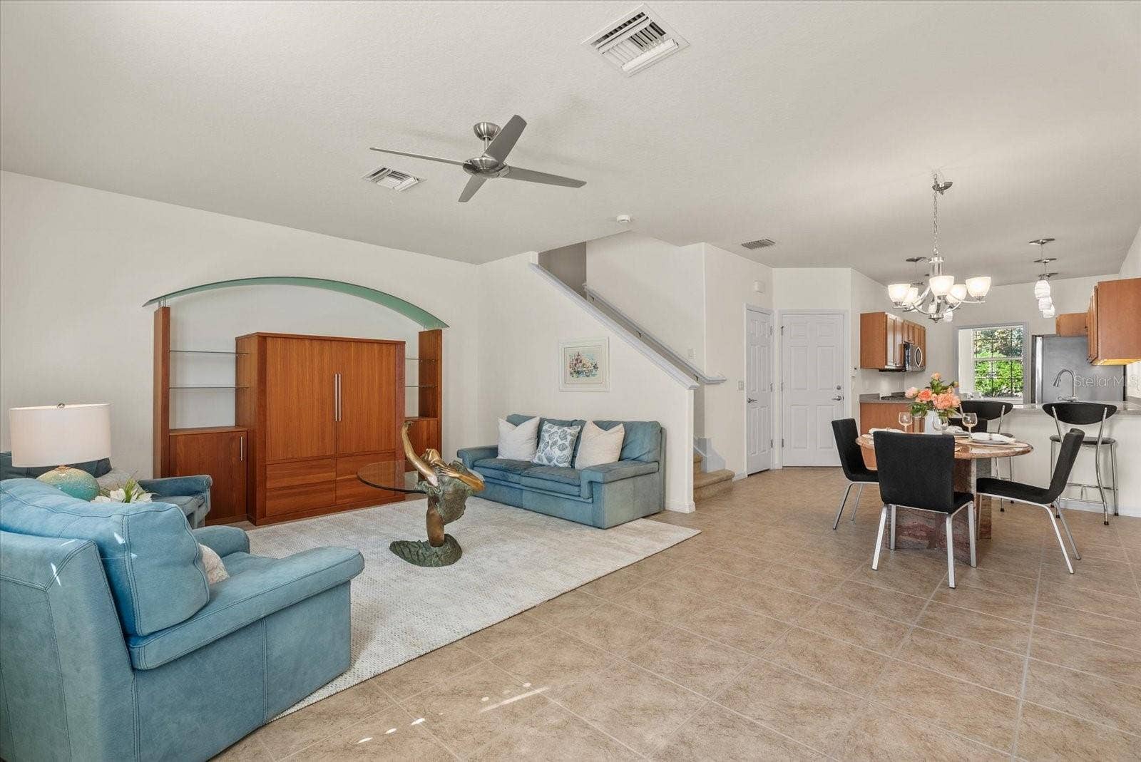3810 82ND AVENUE CIRCLE E, #104, Sarasota, FL 34243 Open Living Room to Dining Room