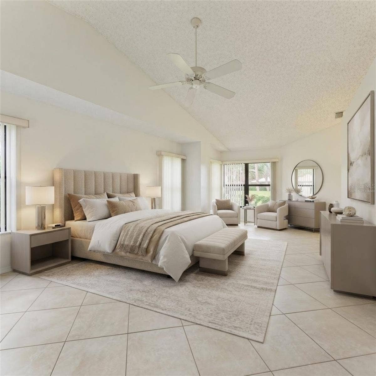 Primary Bedroom Virtually Staged
