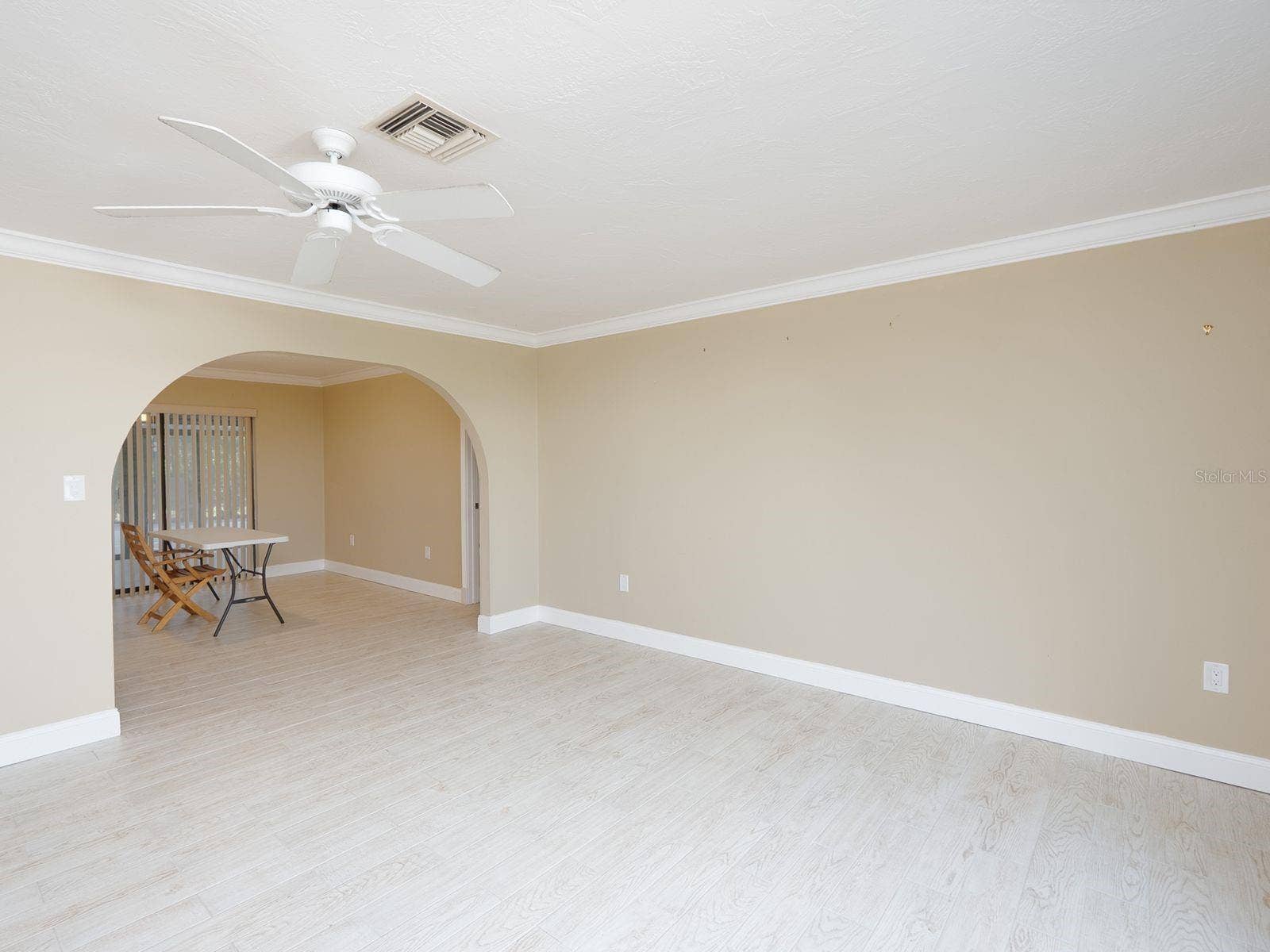 living room looking toward dining