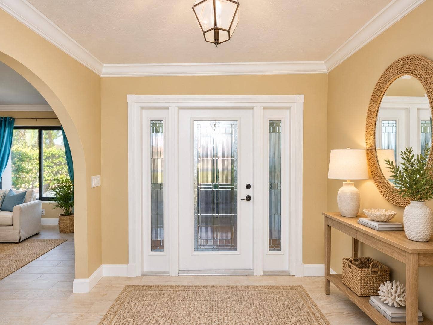 virtually staged foyer