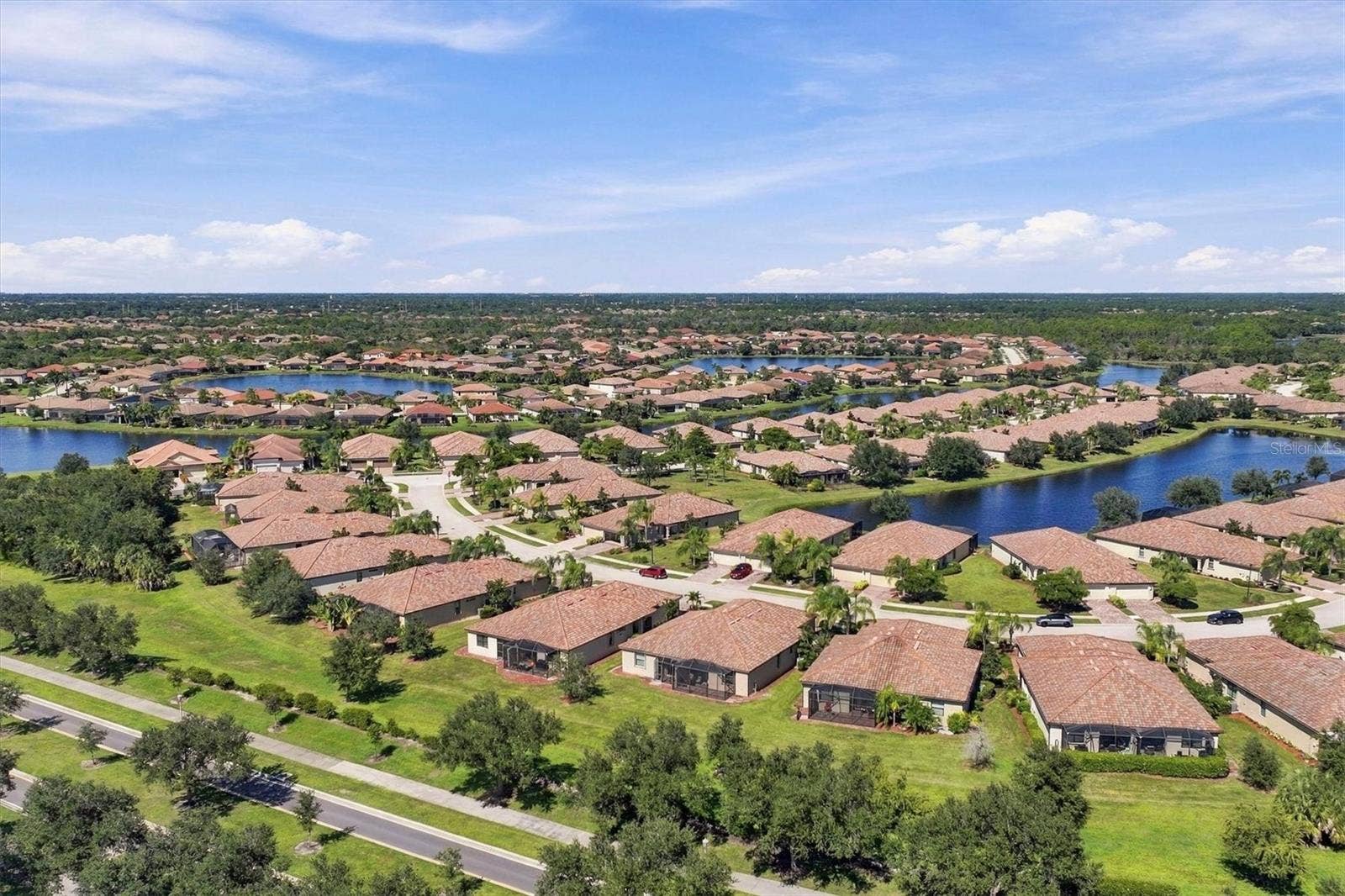 19946 BENISSIMO DRIVE, Venice, FL 34293 Rear of Villa Aerial