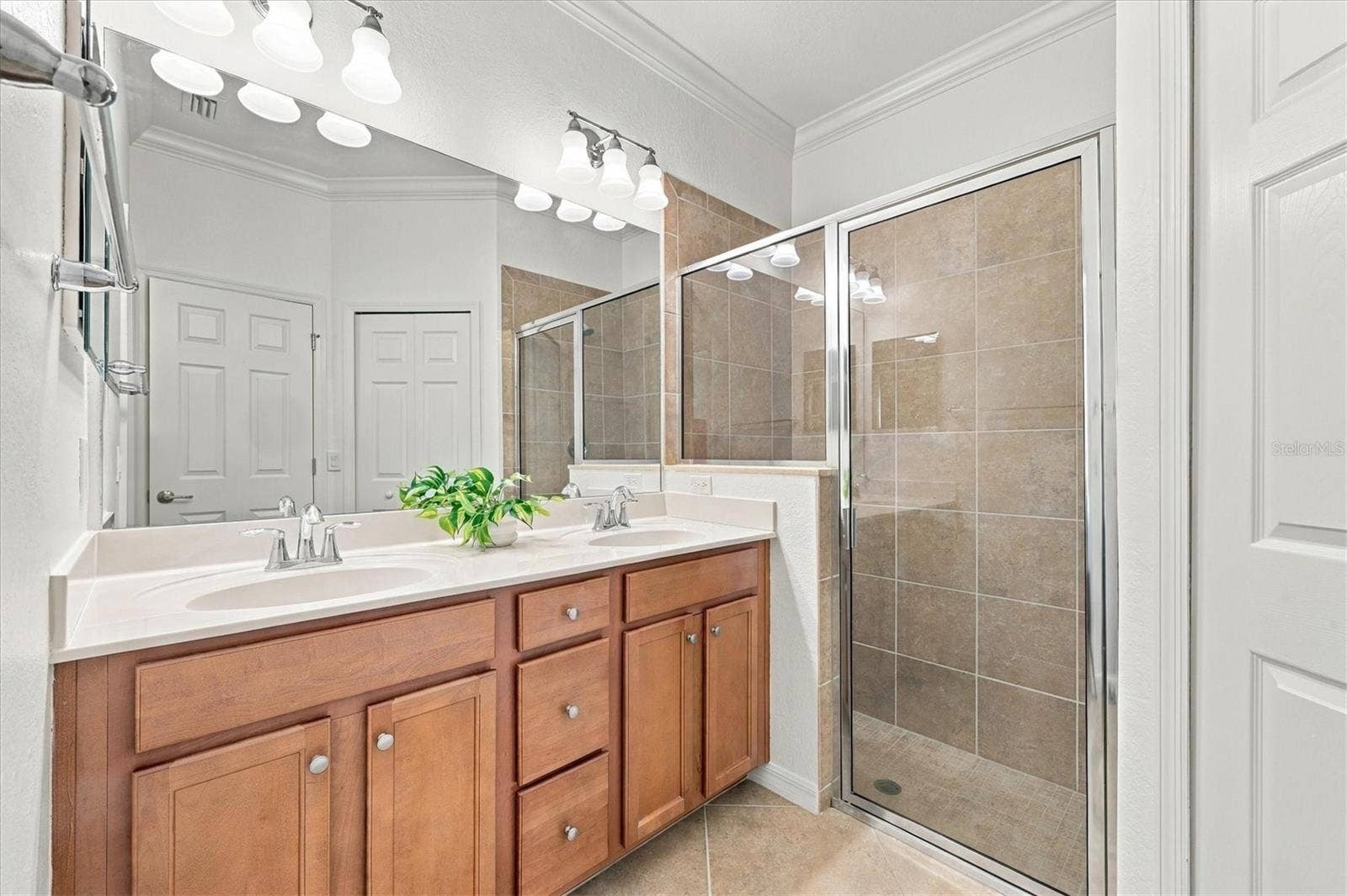 19946 BENISSIMO DRIVE, Venice, FL 34293 Dual Sinks & Glass Step-In Shower Stall in Primary Bath