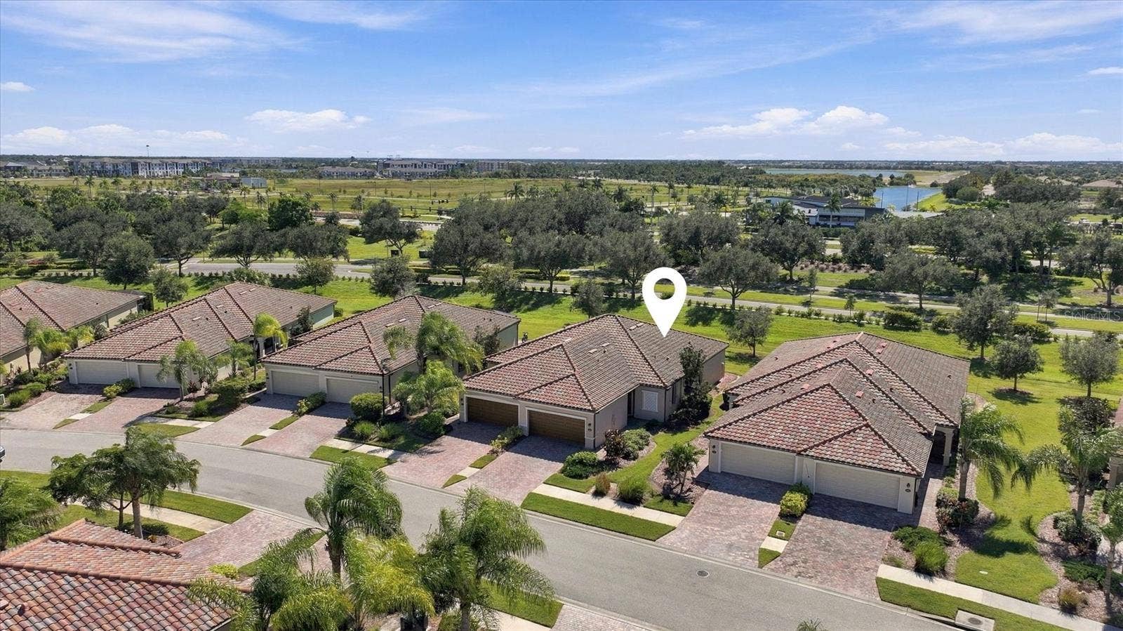19946 BENISSIMO DRIVE, Venice, FL 34293 Aerial of Villa with Private Preserve Homesite