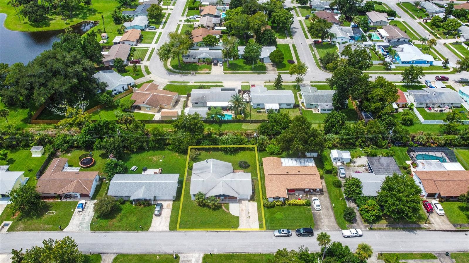 South Daytona, FL 32119 Aerial of property and neighboring homes
