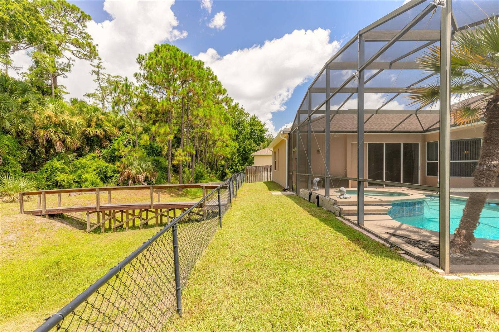 Backyard with Fenced Area