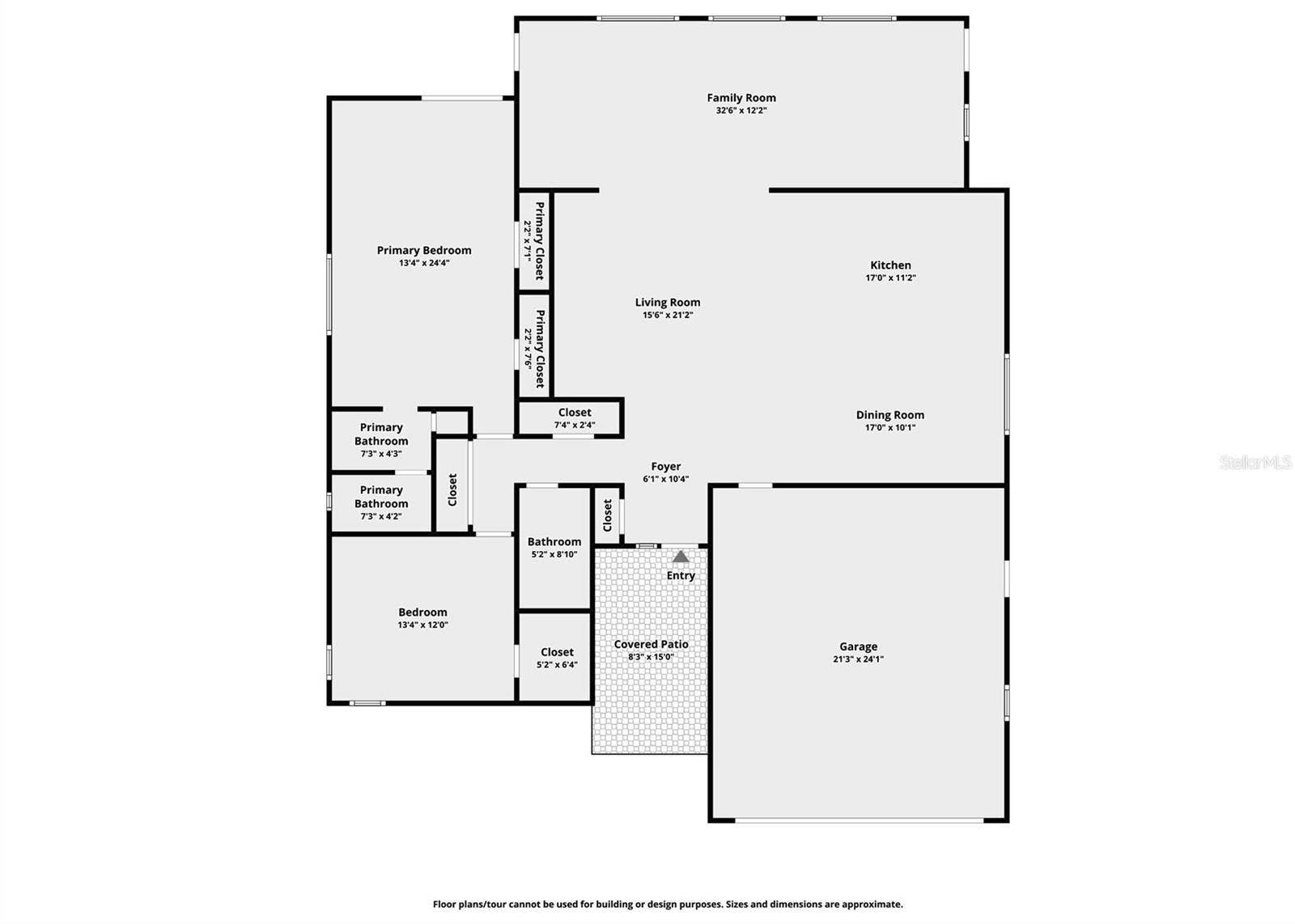 5820 RIVERSIDE DRIVE, Port Orange, FL 32127 Floor plan with approximate room sizes.