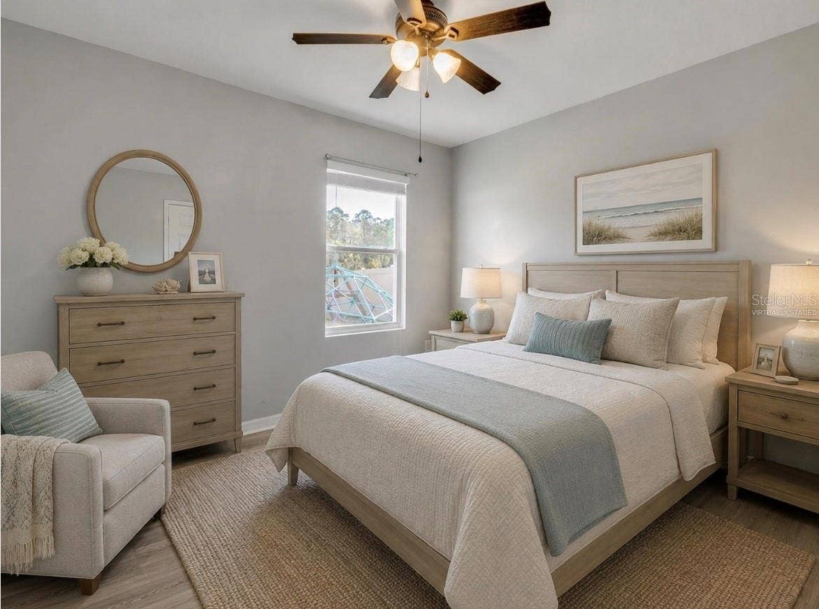 Virtually Staged downstairs bedroom
