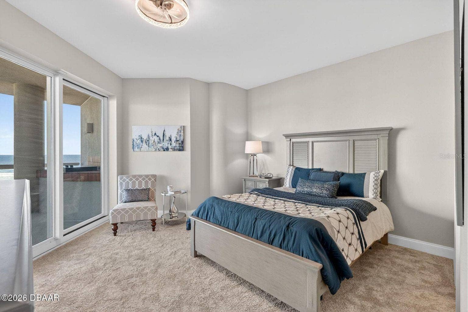 Guest Bedroom with ensuite & sliders to balcony