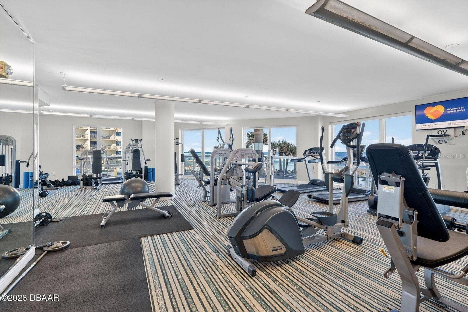 Oceanfront Fitness area
