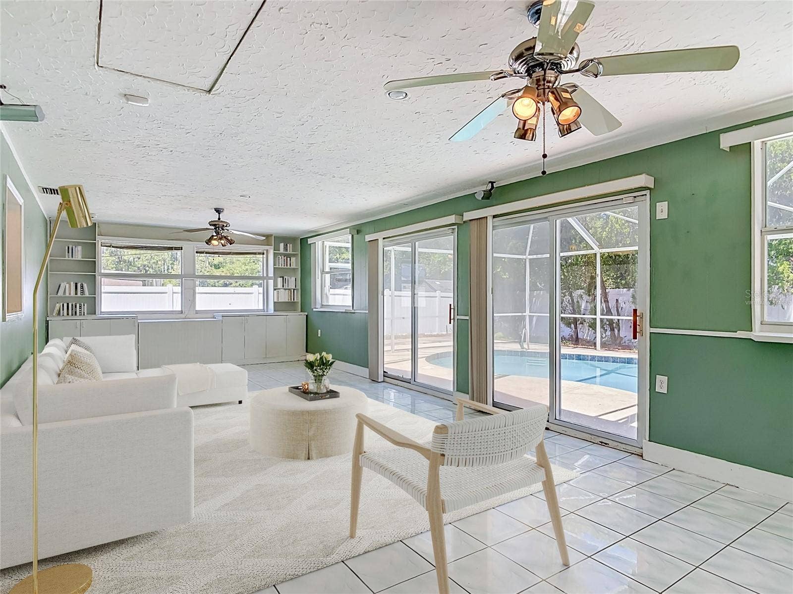 virtually staged Florida room under air