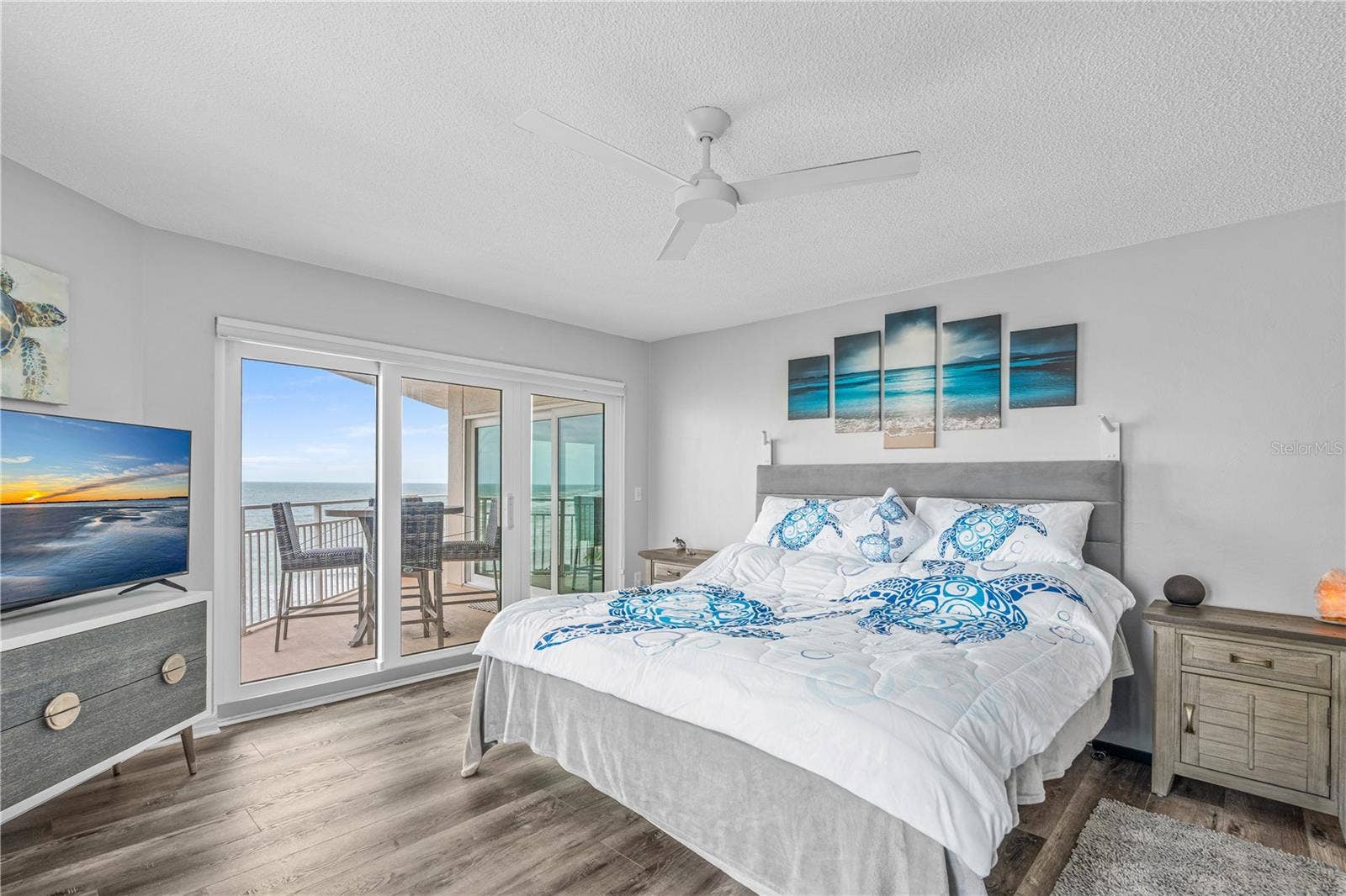 2967 S ATLANTIC AVENUE, #903, Daytona Beach Shores, FL 32118 Primary Bedroom with Sliders to Balcony