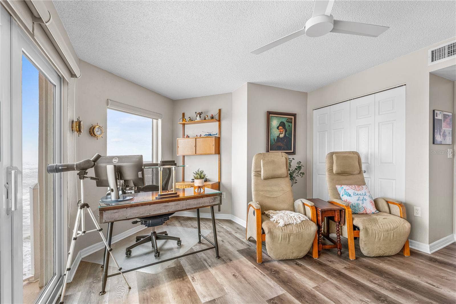 2967 S ATLANTIC AVENUE, #903, Daytona Beach Shores, FL 32118 Guest Bed 1 with amazing views of Ocean. Teak shelving does not convey