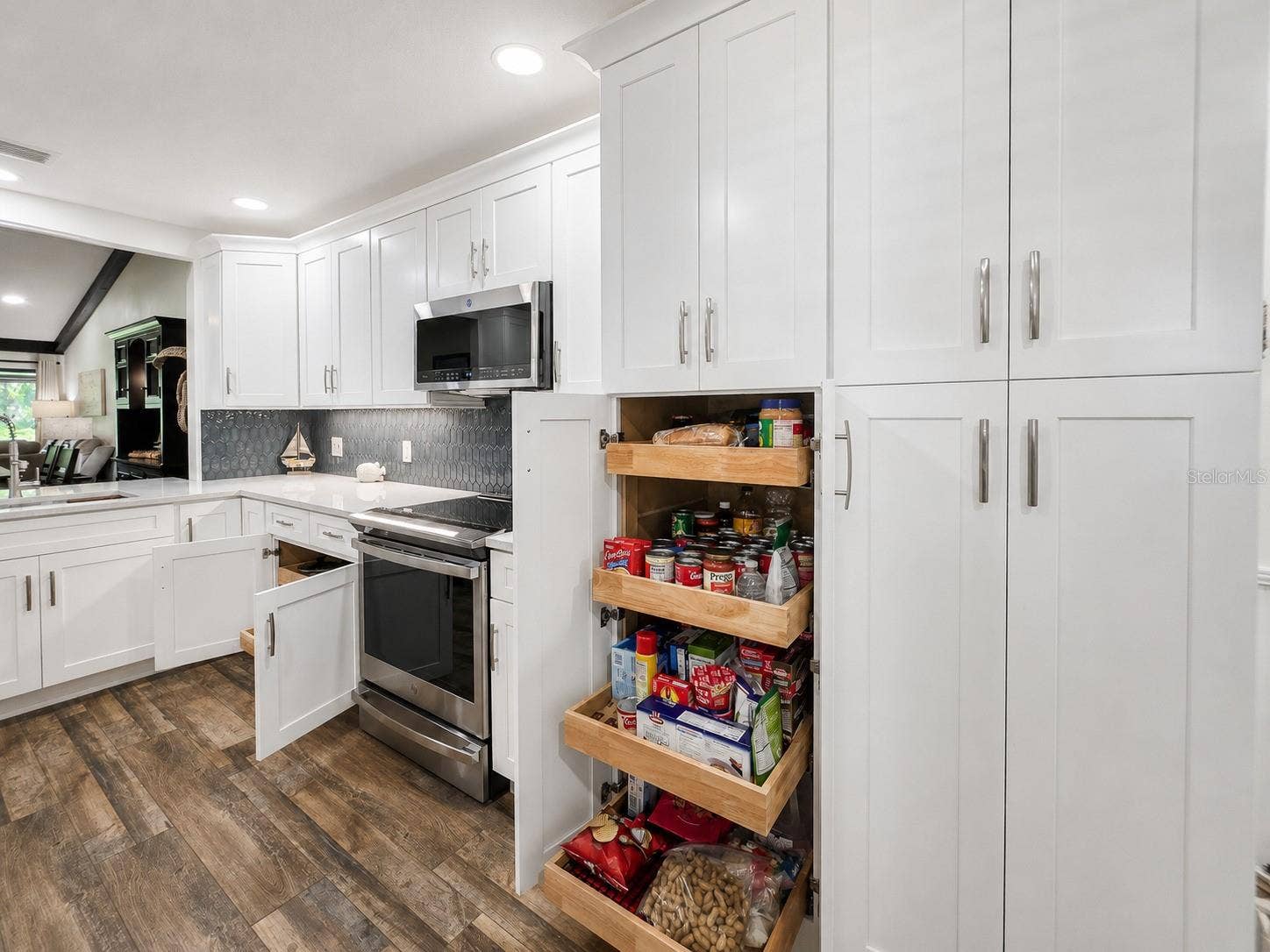 Custom pullout drawers for ultimate convenience.
