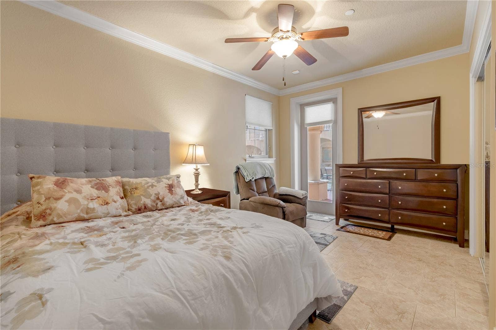 5090 RIVERSIDE DRIVE, #105, Port Orange, FL 32127 Guest Bedroom with exterior door to pool area