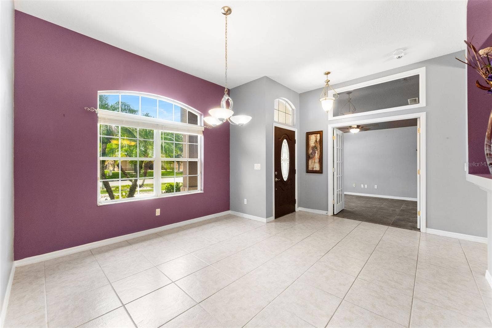 Formal dining area with view of entry and Bdrm 2.