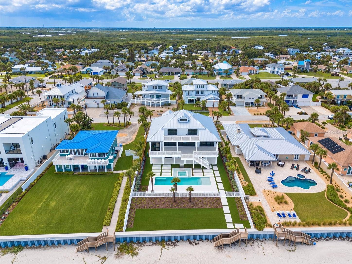 4643 VAN KLEECK DRIVE, New Smyrna Beach, FL 32169 Aerial East Elevation