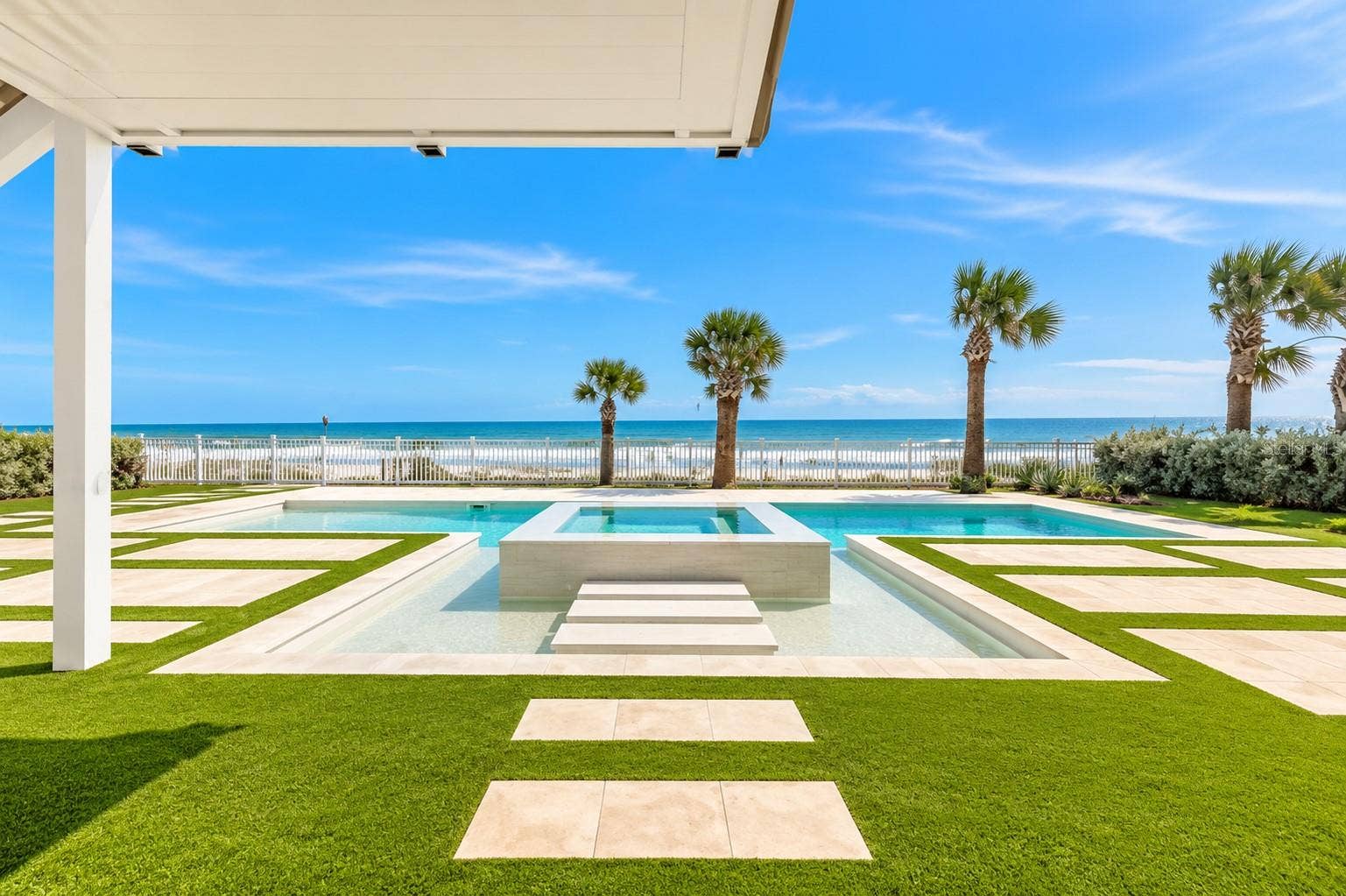 4643 VAN KLEECK DRIVE, New Smyrna Beach, FL 32169 Backyard Pave Pool Spa