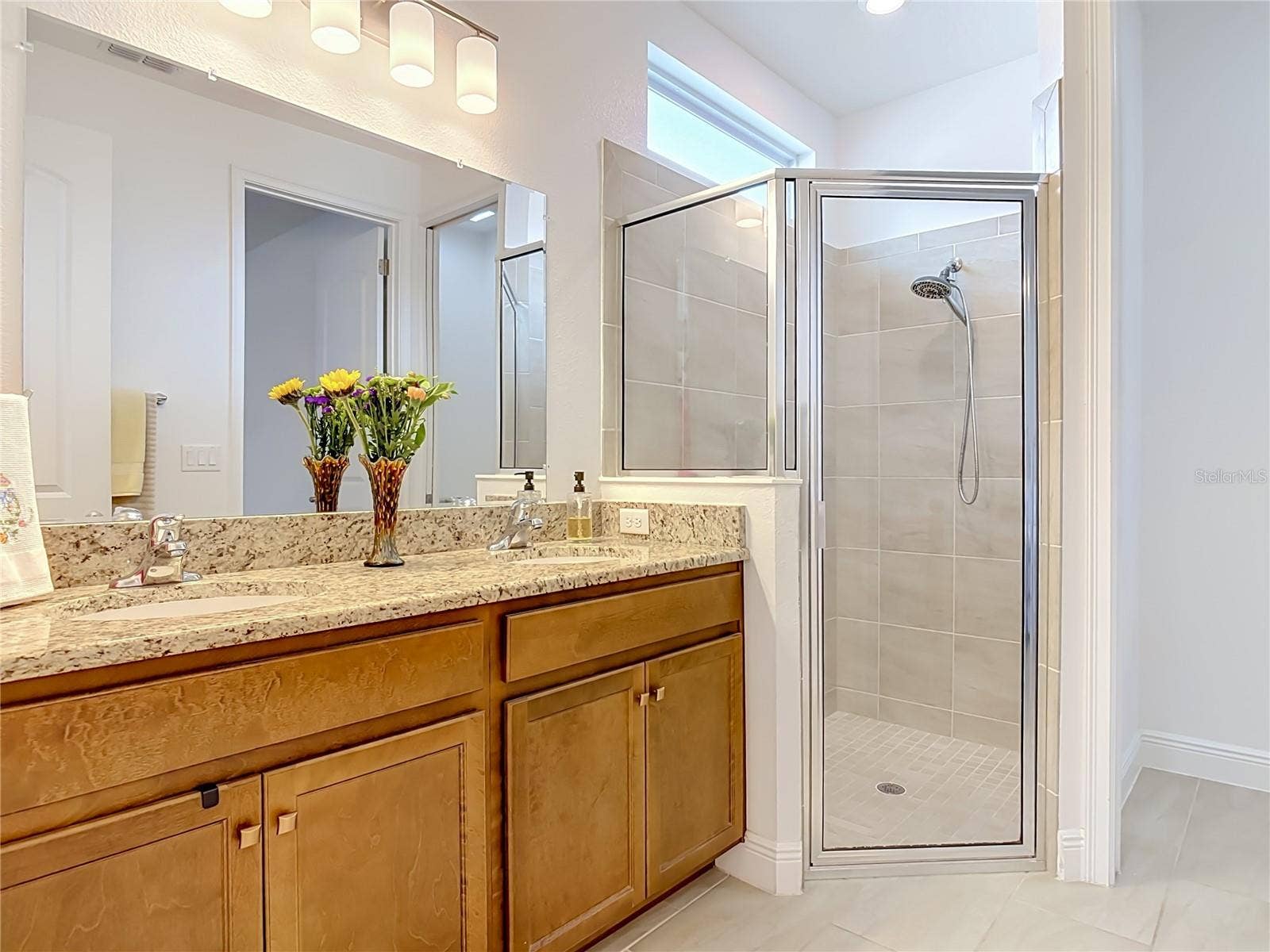 Primary bath with double sinks