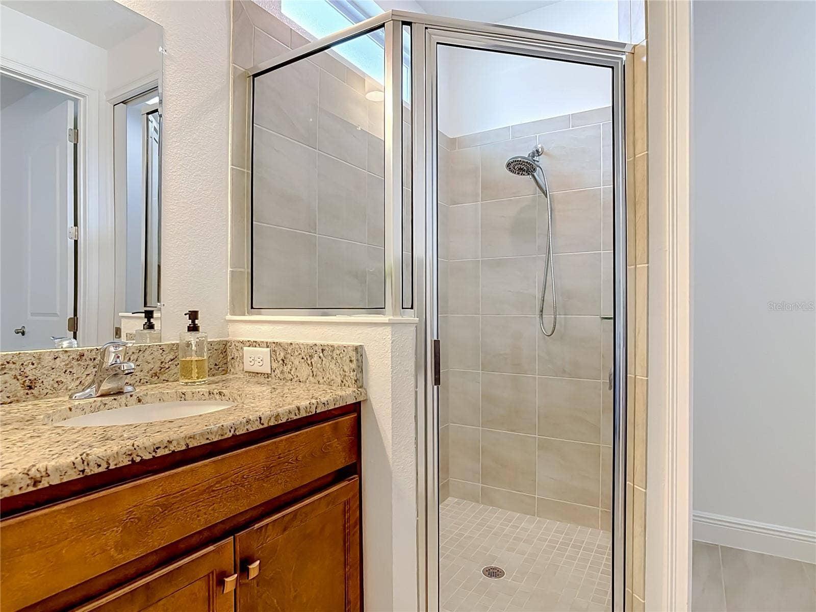 Walk-in shower and Separate water closet