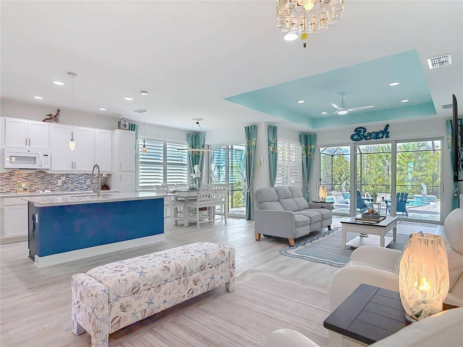 213 BLUE STARFISH PLACE, Daytona Beach, FL 32124 View of Kitchen Island from Sitting Area