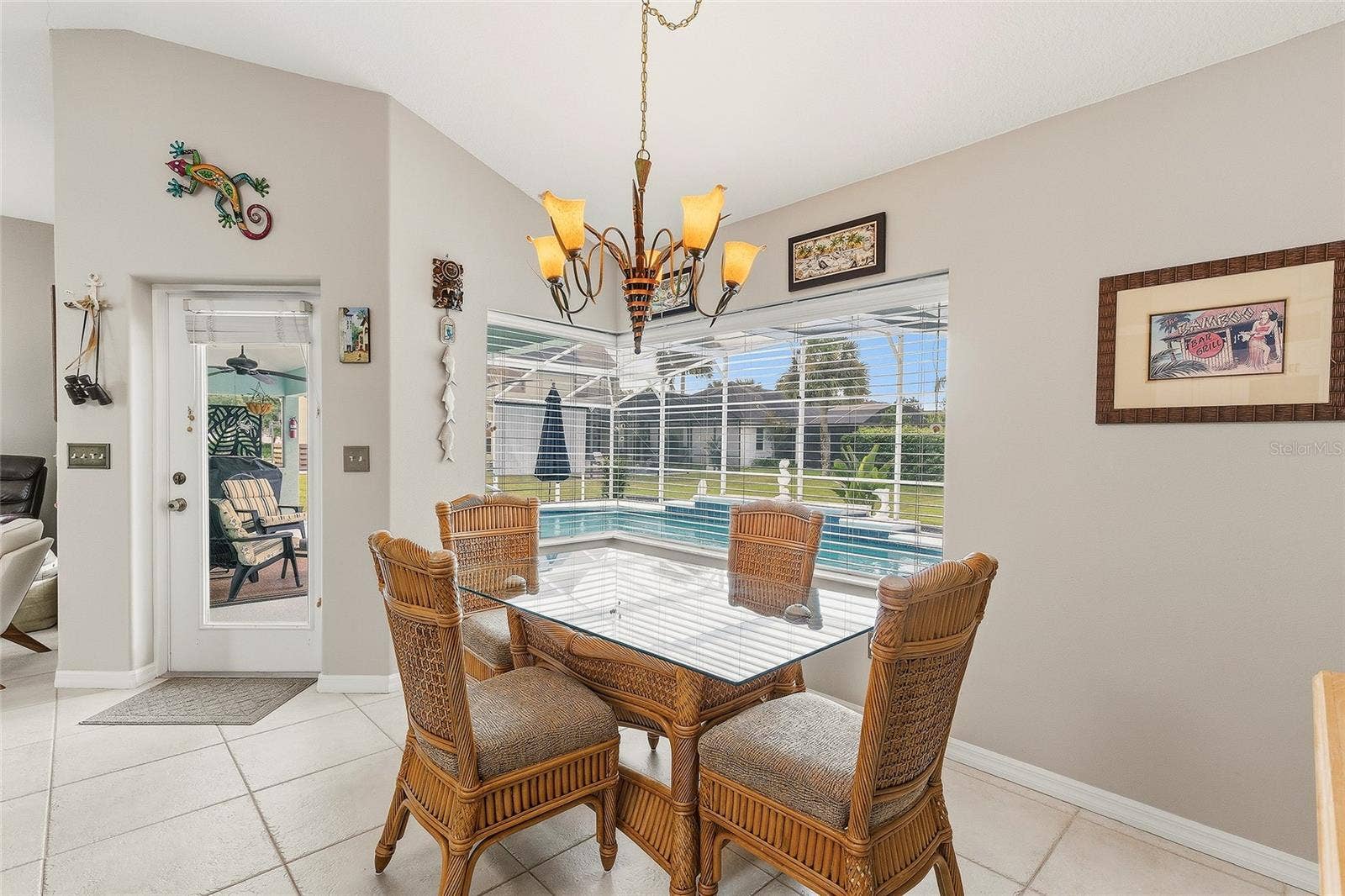 6209 MORNING DRIVE, Port Orange, FL 32127 Dining Room overlooking Pool