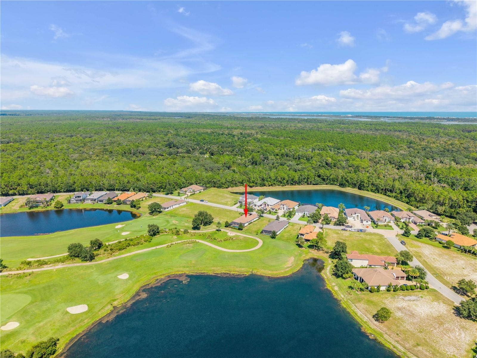 189 ASPEN WAY, Palm Coast, FL 32137 North-Northeast views to the Intracoastal Waterway and Atlantic Ocean.