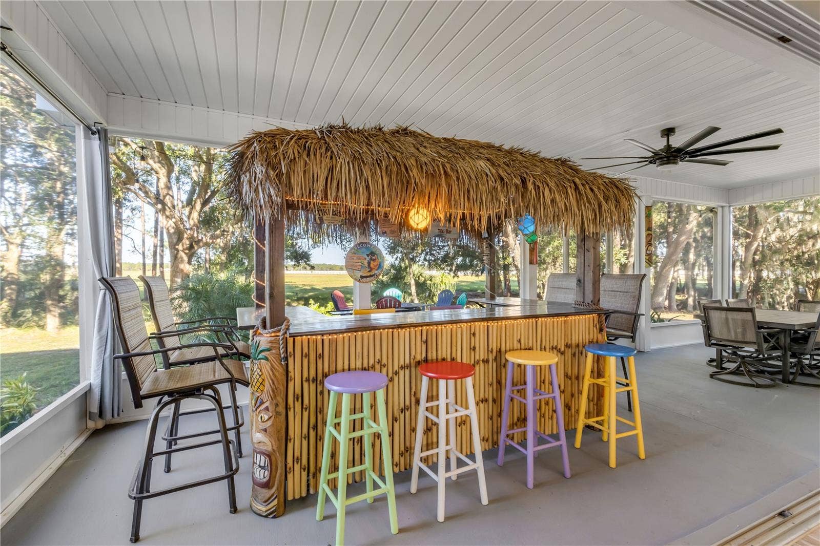 630 HAMMETT LANE, New Smyrna Beach, FL 32168 tiki on the lanai