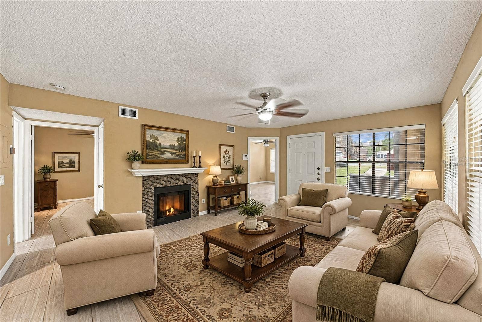 Virtually Staged Living Room