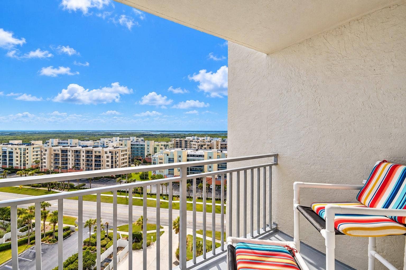 5207 S ATLANTIC AVENUE, #1126, New Smyrna Beach, FL 32169 Balcony from Primary Bedroom.