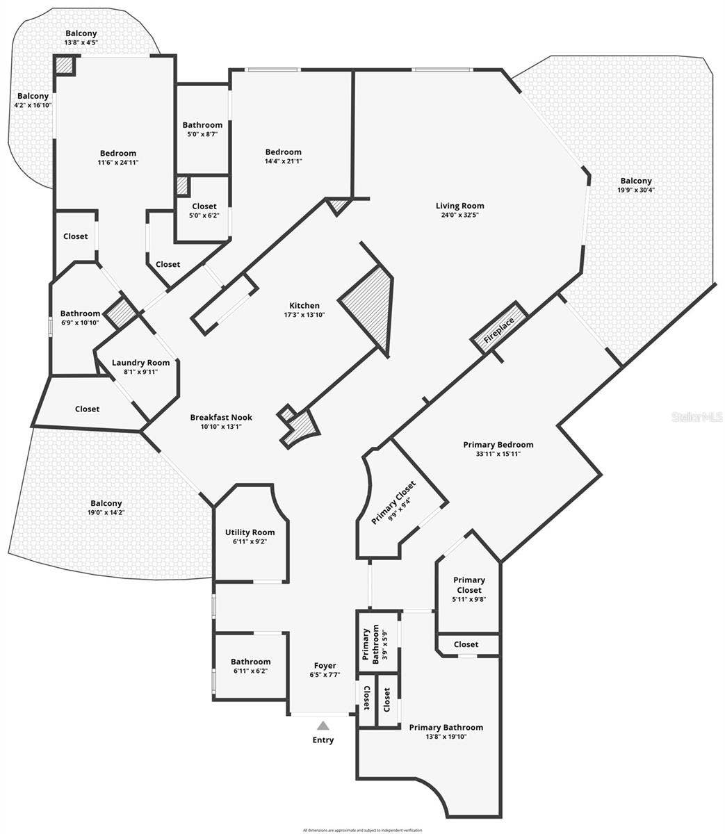 1925 S ATLANTIC AVENUE, #401, Daytona Beach Shores, FL 32118 FLOOR PLAN OF THE UNIT